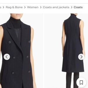 Rag & Bone Black Sleeveless Vest